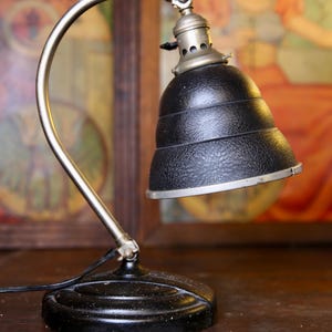 Vintage General Electric industrial desk lamp drafting light machine age antique cast iron base