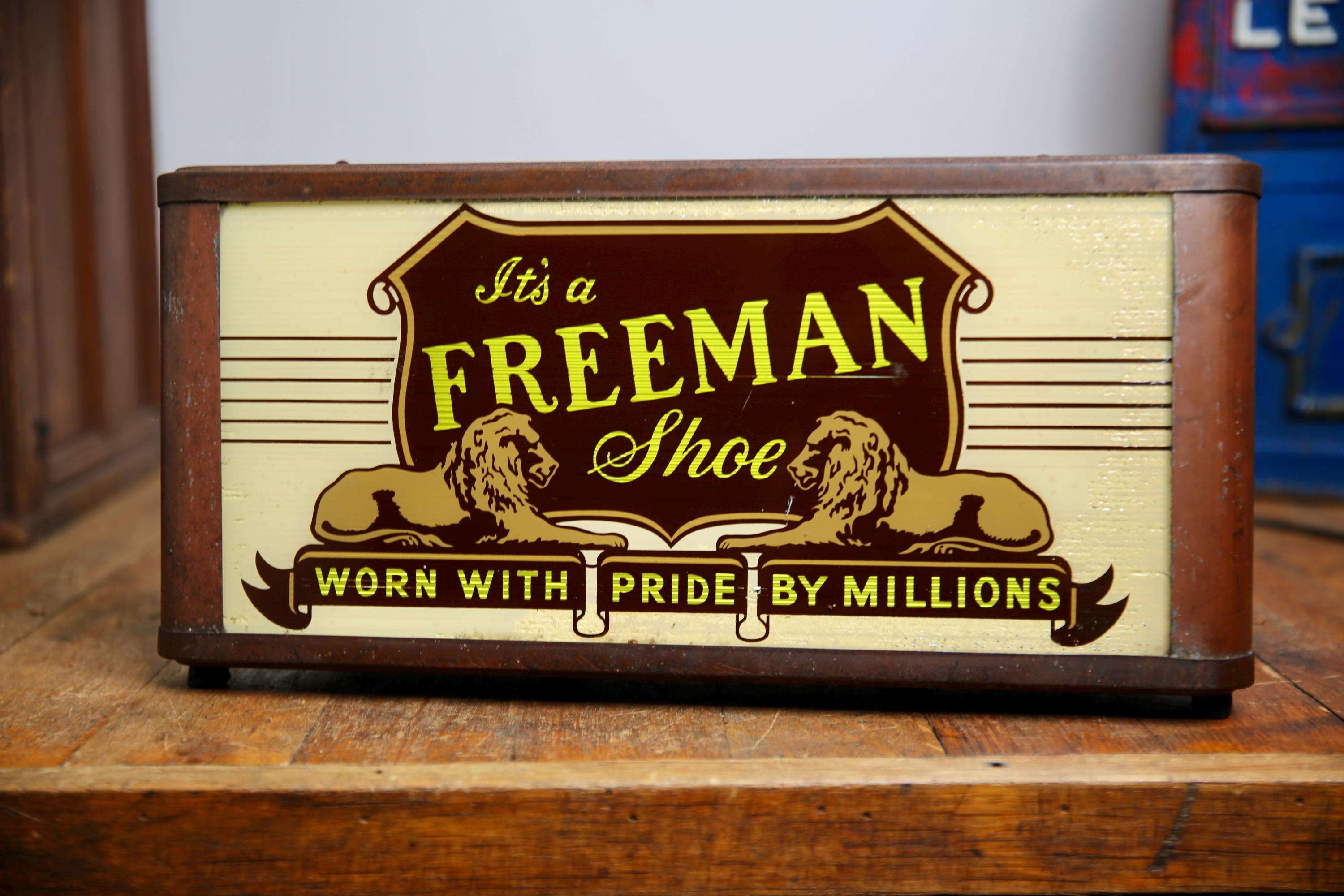 Vintage Freeman Shoe Neon Sign Allison Sign Co. Countertop Store