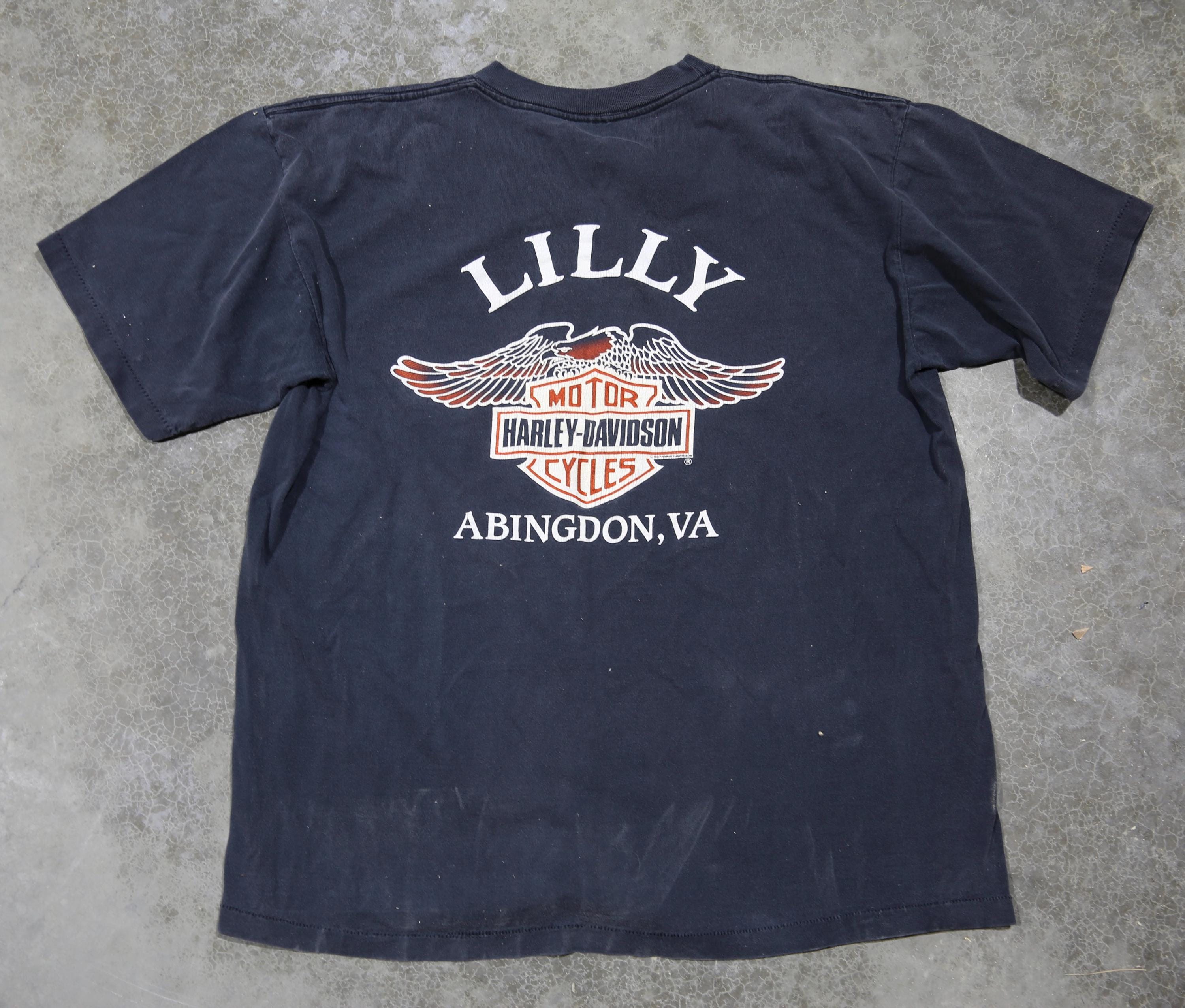 HURLEY DAVIDSON 90's Fade Black ロンTee M Harley Davidson 90s Good Fade T-Shirt Black Vintage Large | eBay