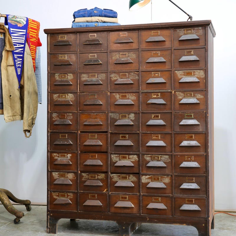 Card Catalog Table Etsy