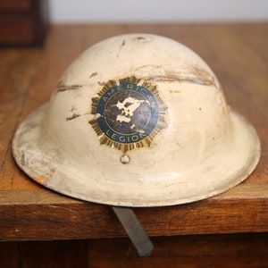 Vintage WW1 US Military Doughboy Army Helmet American Legion Chin Strap Liner United States Antique hat WW2 metal cap uniform