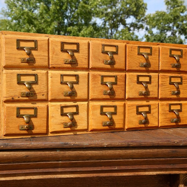 Library Card Catalog Etsy