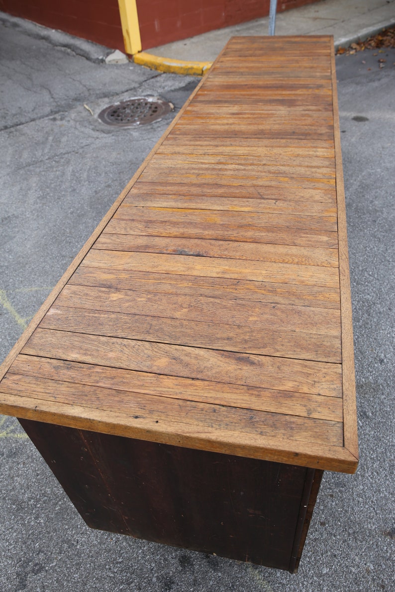 Antique Store Counter Bar Wood Countertop Kitchen Island Etsy