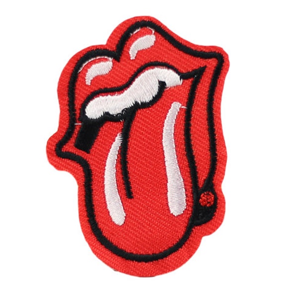 Rolling Stones Punk Rock Patch parches termoadhesivos bordados de piedras del balanceo parche Rolling Stones apliques insignia parche moda DIY parches hierro