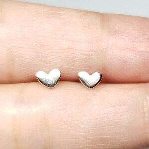 Sterling Silver Heart Earrings Dainty 925 Sterling Silver Stud Earrings