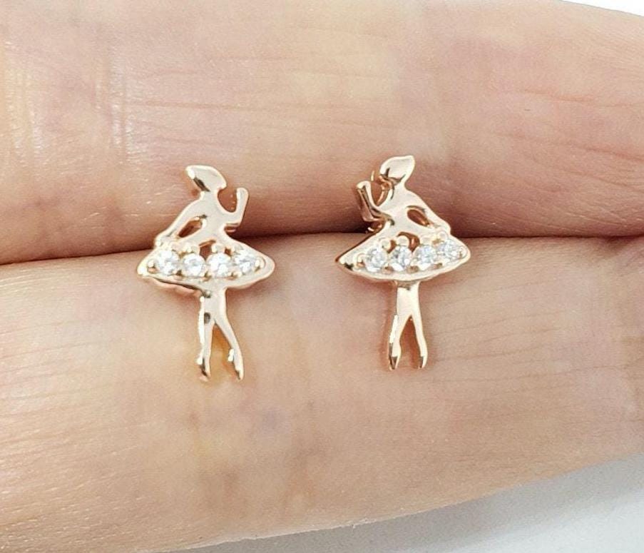 Ballerina Ballet Dancer Earring Gift Sterling Silver Ballet Dancer Teacher Student Girl Teen Daughter Birthday Present Dance Recital Gift