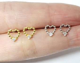 ピアス STONEHENgE Luvit silver heart earrings Heart_roscida_hoops_silver_edi