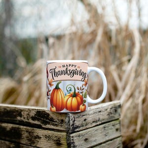 Thanksgiving Pumpkin Mug | 11 oz Fall Coffee Cup