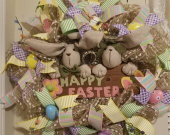 Easter Decorations, Easter Wreath, Easter,  Door Hanger, Door Hangers for Easter, Door Wreath,Easter Bunny Wreath,  WelchsWreathShop