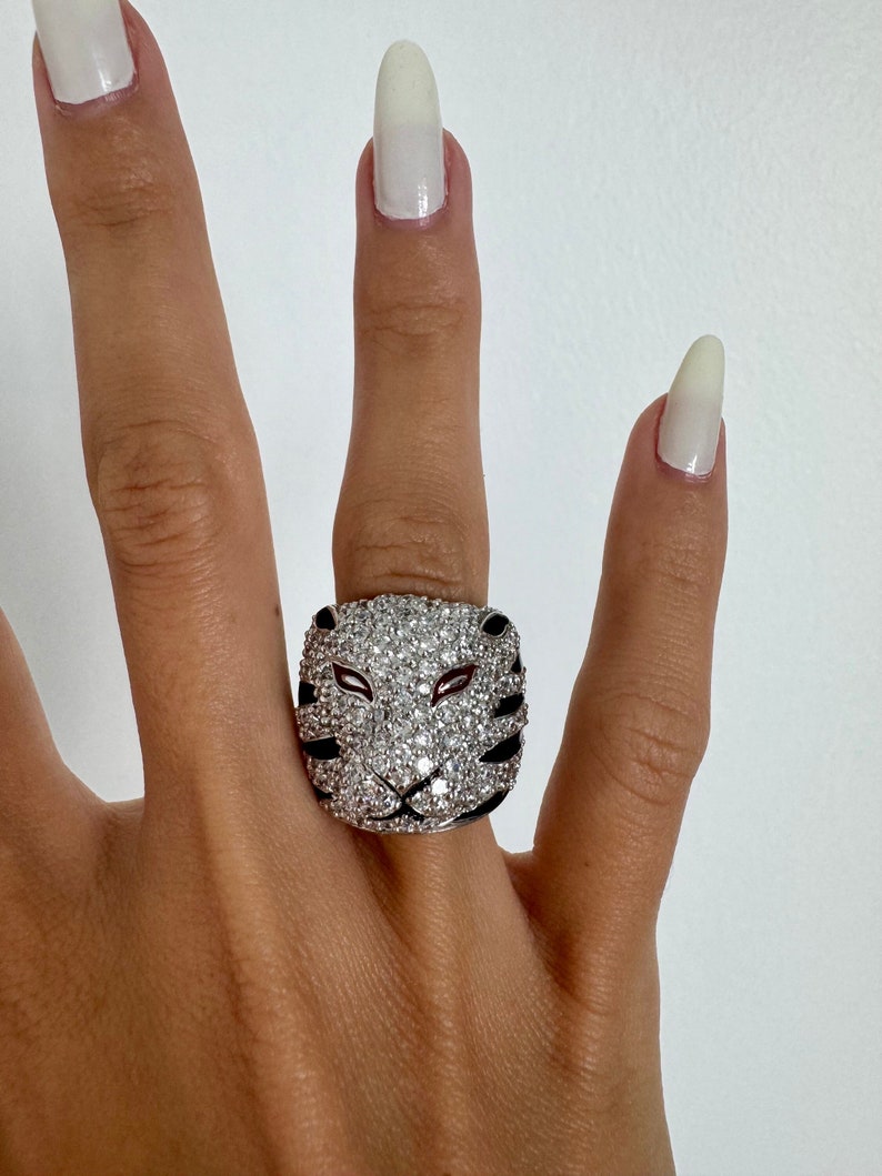 Lion Head Silver Ring