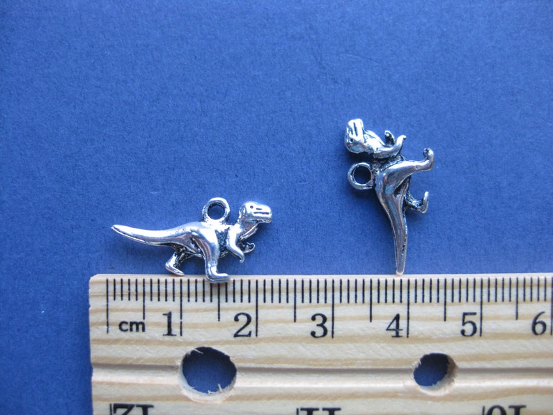 thumbnail image 2 of Realistic Tyrannosaur Dinosaur Charm For European Bracelets – S925 Sterling Silver With Zircon Accents 2 of 6