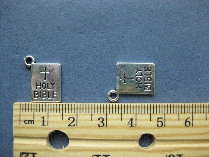 10 Bible Charms Bible Pendants Bible Religious Charm Etsy