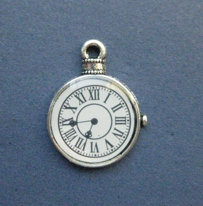 5 Pocket Watch Charms Pendants Clock Charm Image 0