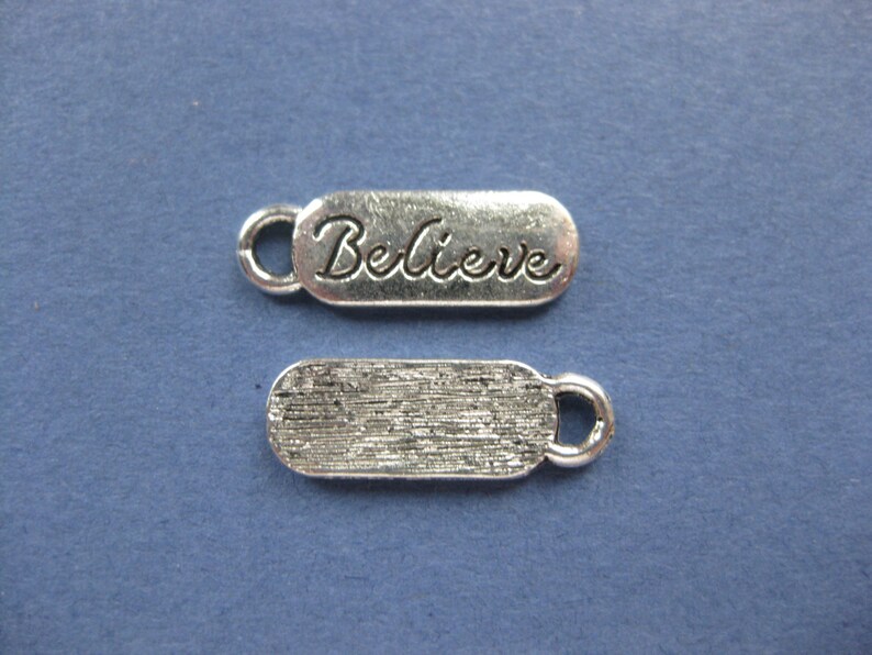 10 Believe Charms - Believe Pendants - Believe - Word Charm - Message ...