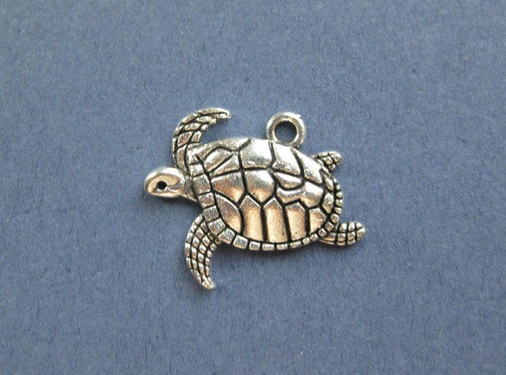 10 Turtle Charms Turtle Pendants Sea Turtle Ocean Charm | Etsy