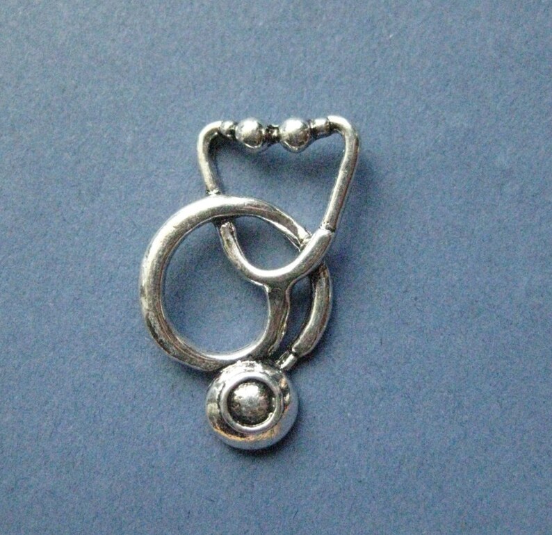 4 Stethoscope Charms Stethoscope Pendant Doctor Charm Etsy