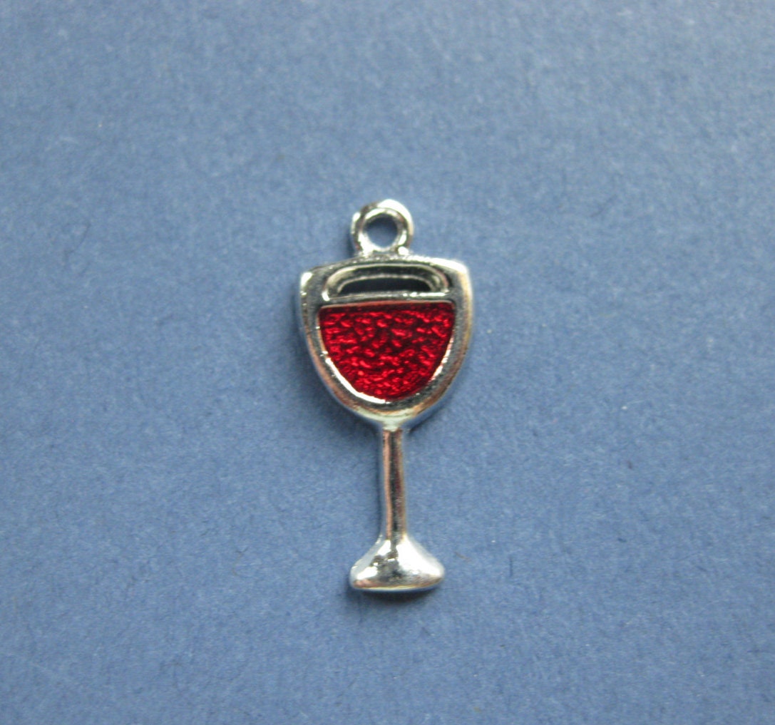 5 Wine Glass Charms Wine Glass Pendants Wine Glass Etsy