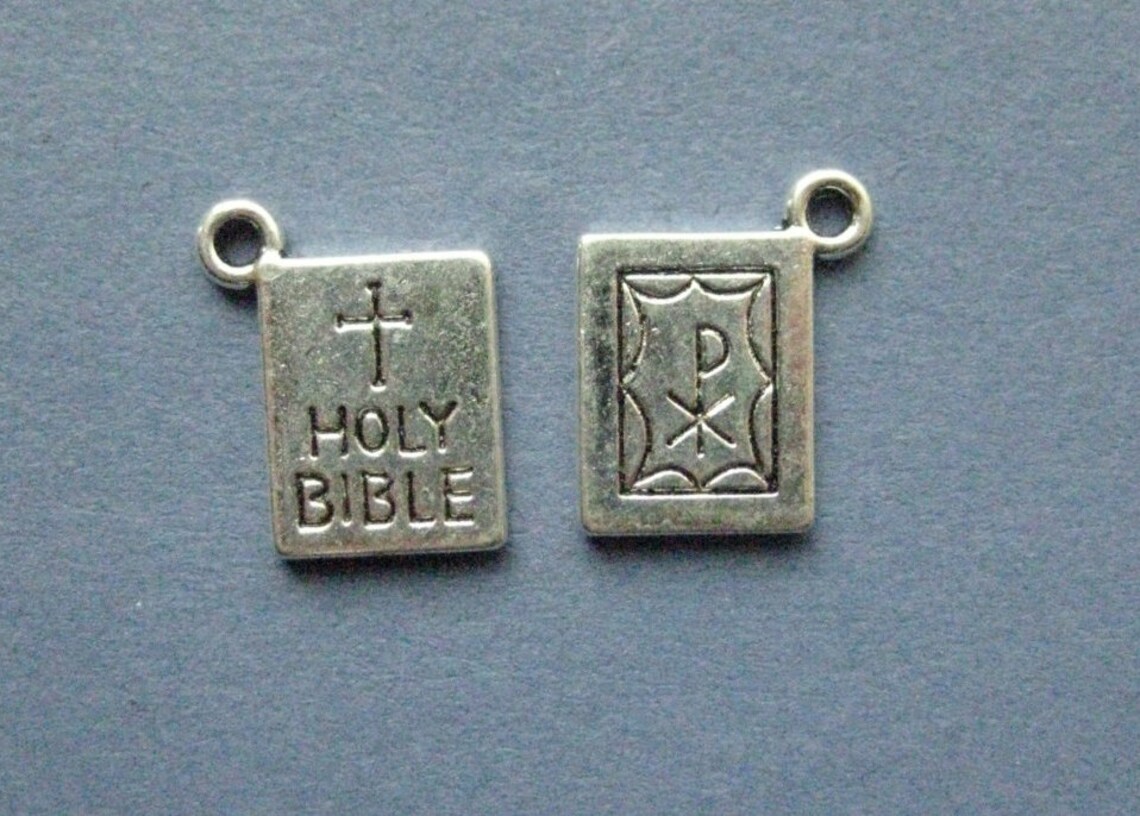 10 Bible Charms Bible Pendants Bible Religious Charm - Etsy