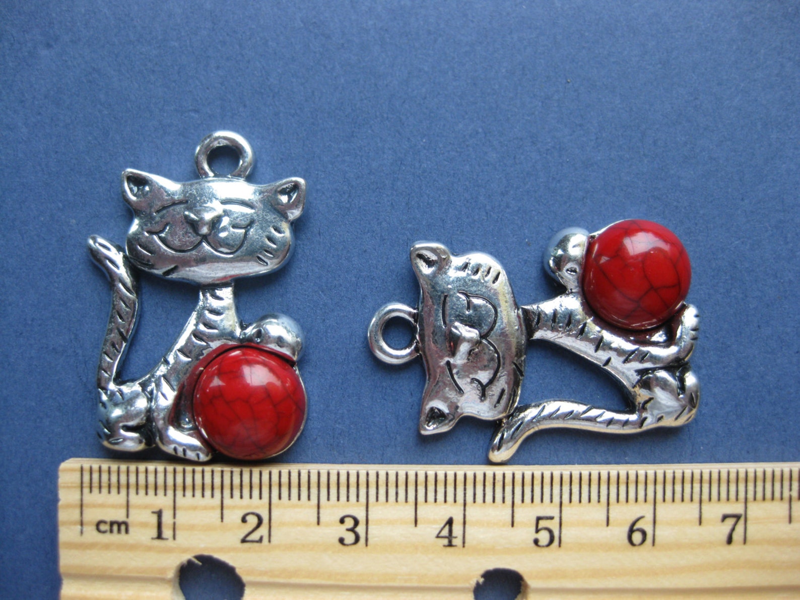 2 Cat Charms cat Pendants Kitten Charm Animal Charm Cat Etsy