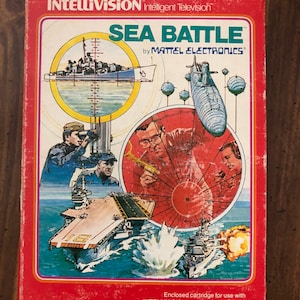 Vintage Intellivision Game!!!  Sea Battle!!!