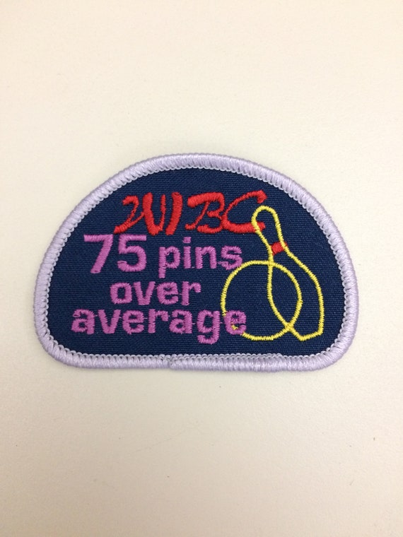 WIBC 75 Pins Over Average Patch!!! Gem