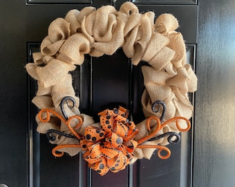 Burlap Halloween Wreath