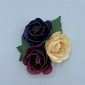 paper rose boutonnière.. made to order... choose your colors