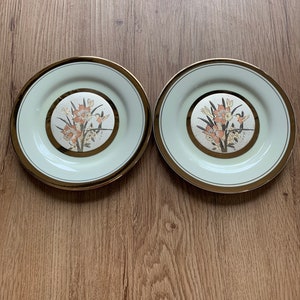 Lot de 2 Chokin Assiettes Japonaises Colibri aux Jonquilles