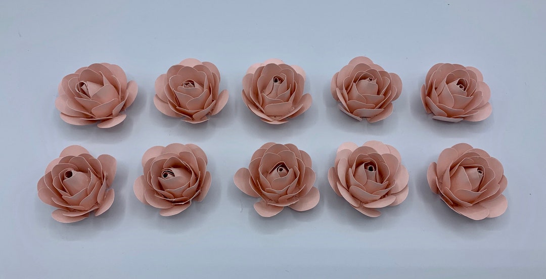 Small Blush Pink Paper Roses, CHOOSE YOUR COLOR - Etsy