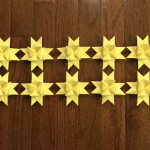 Set of 10 Moravian Stars, Froebel Stars, 3D Paper Stars, Yellow Paper Stars, Moravian Paper Stars, Moravian Star Wedding, Froebel Gift