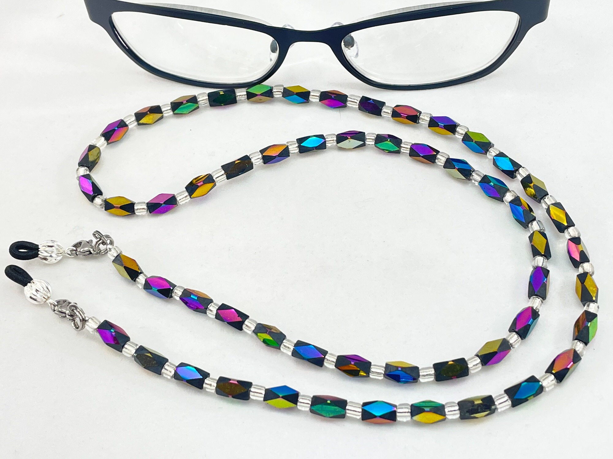 Rainbow Eyeglass Chainsunglass Chaineyeglass Holderchain Etsy