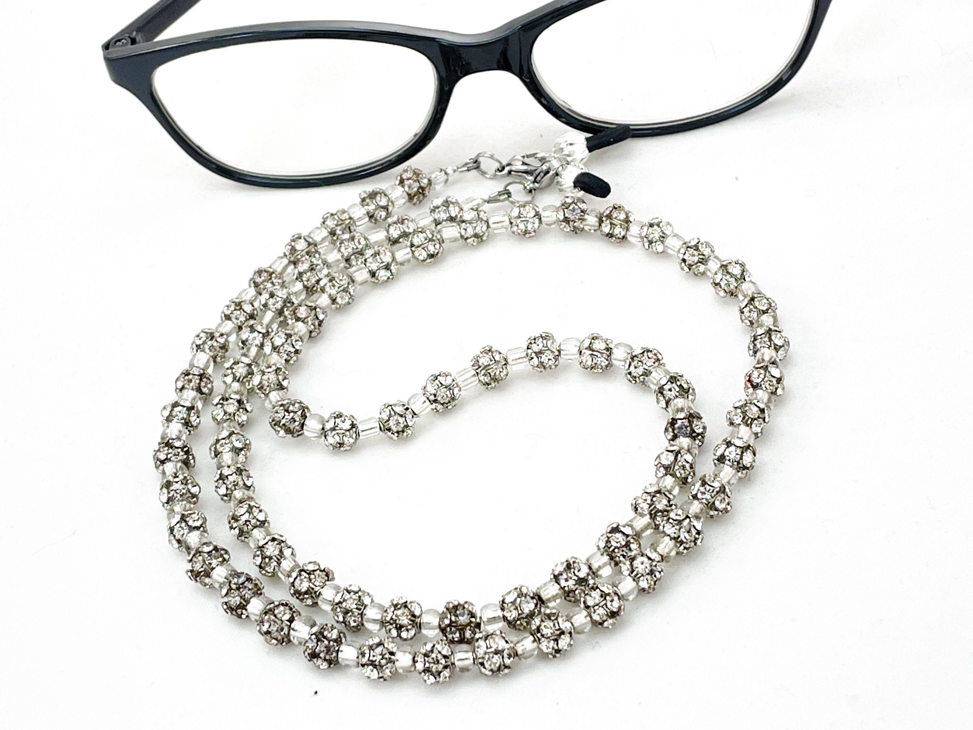 Rhinestone Eyeglass Chainsunglass Chaineyeglass Holderchain Etsy