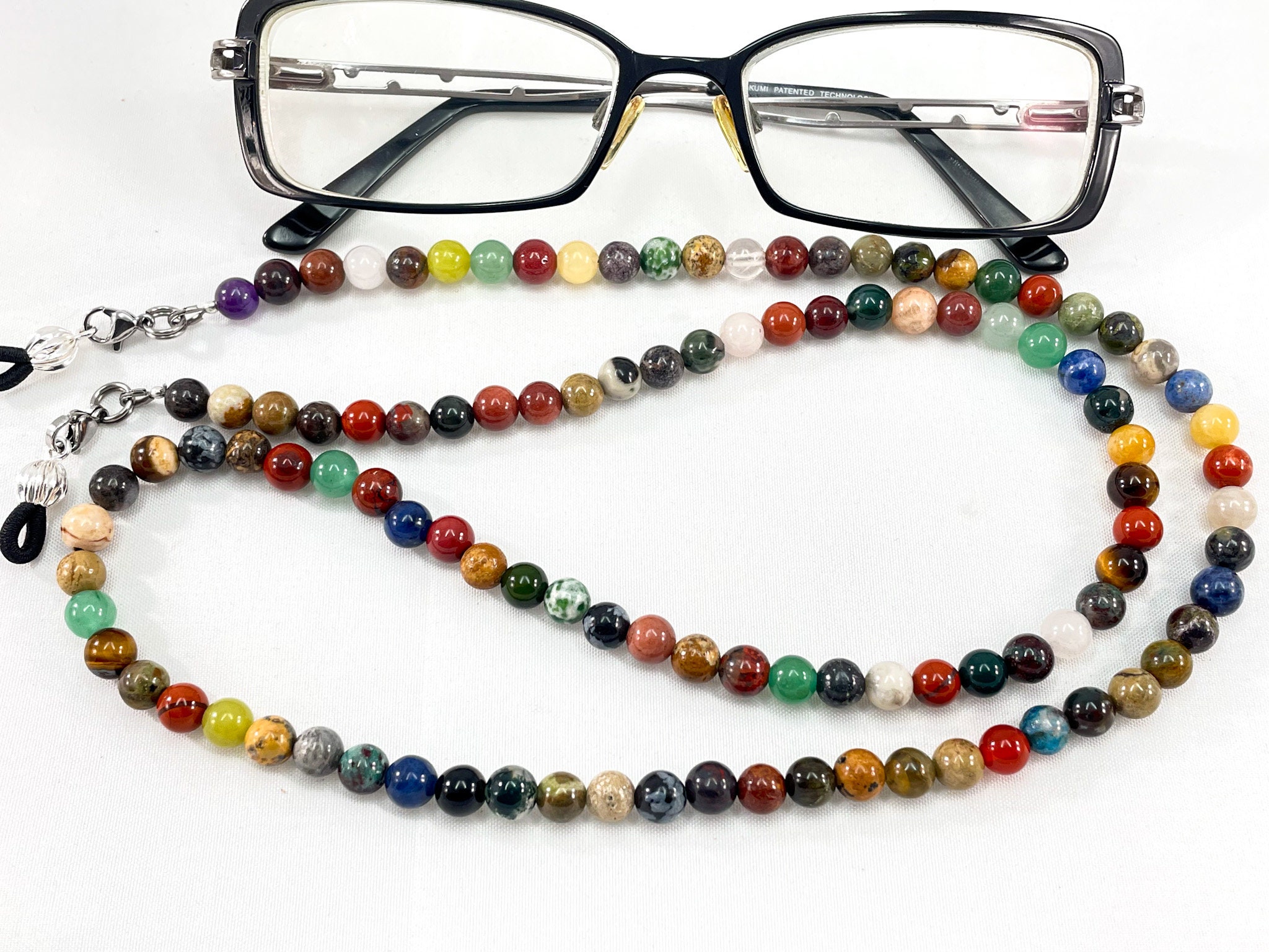 Multi Gemstone Eyeglass ChainSunglass ChainEyeglass Etsy