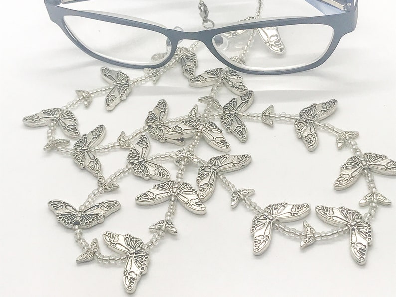 Butterflies Eyeglass Chain eyeglass holder glasses chain Etsy