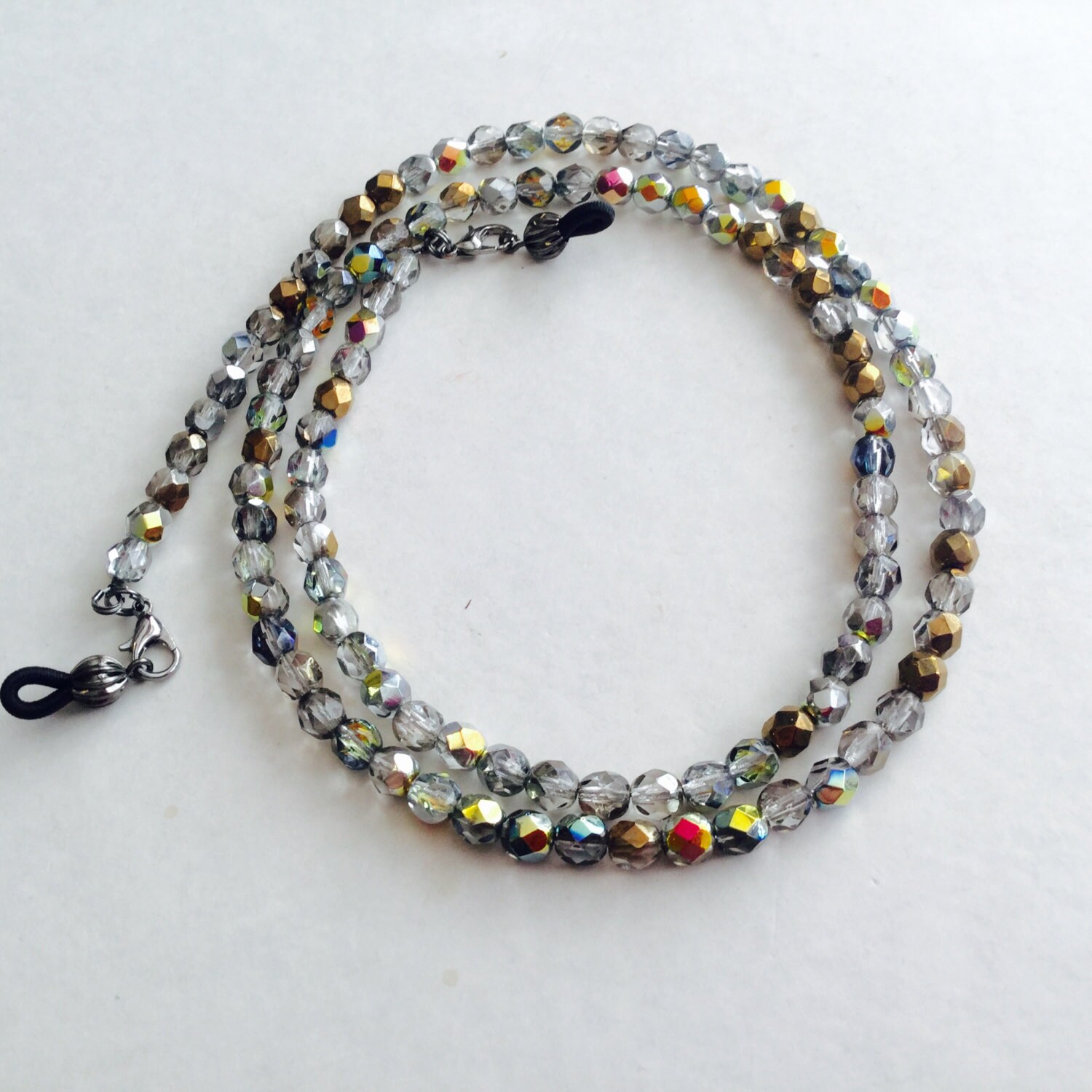 Czech Multicolored Beaded Eyeglass ChainSunglass Etsy