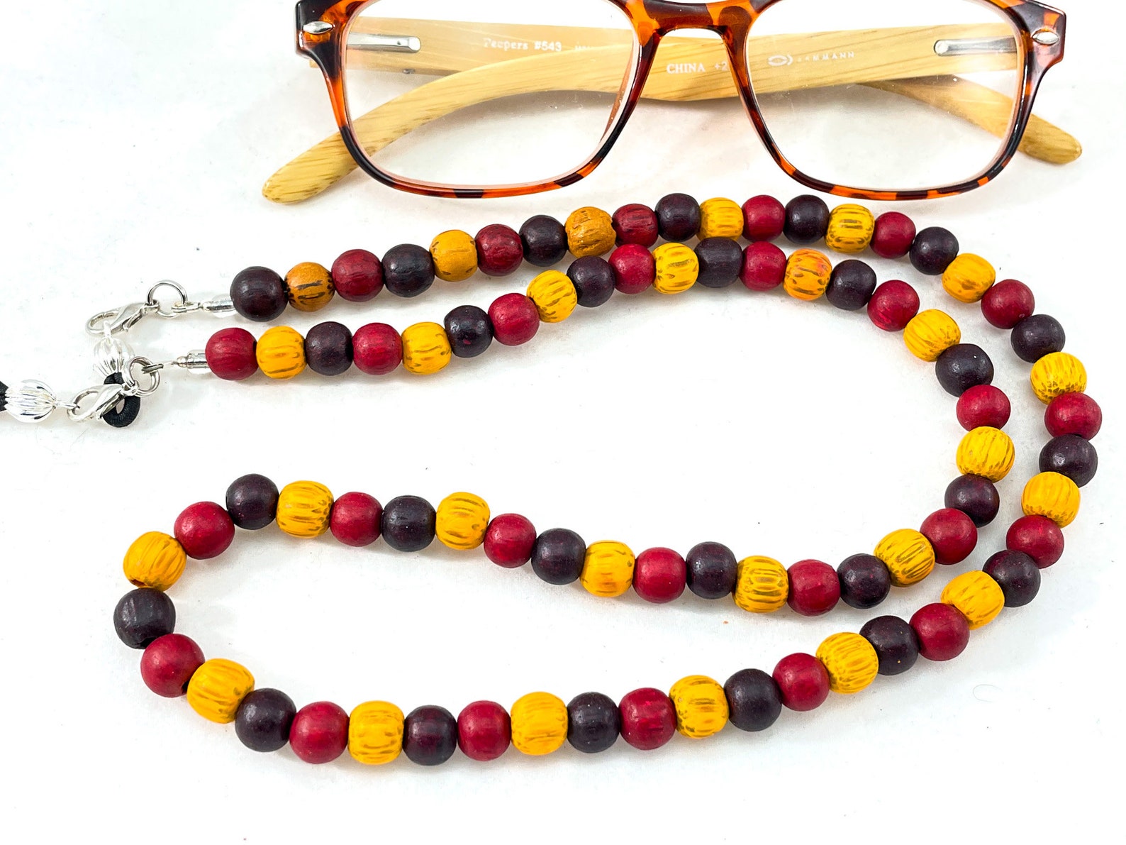 Multi Wood Eyeglass Chainsunglass Chaineyeglass Holderchain Etsy