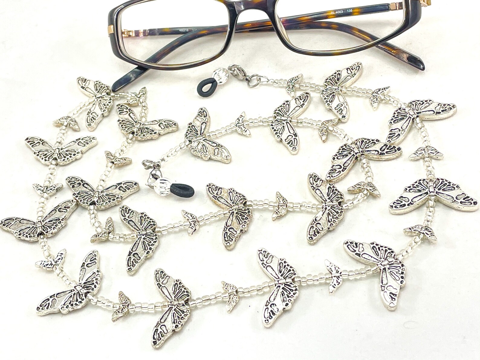 Butterflies Eyeglass Chain Eyeglass Holder Glasses Chain Etsy