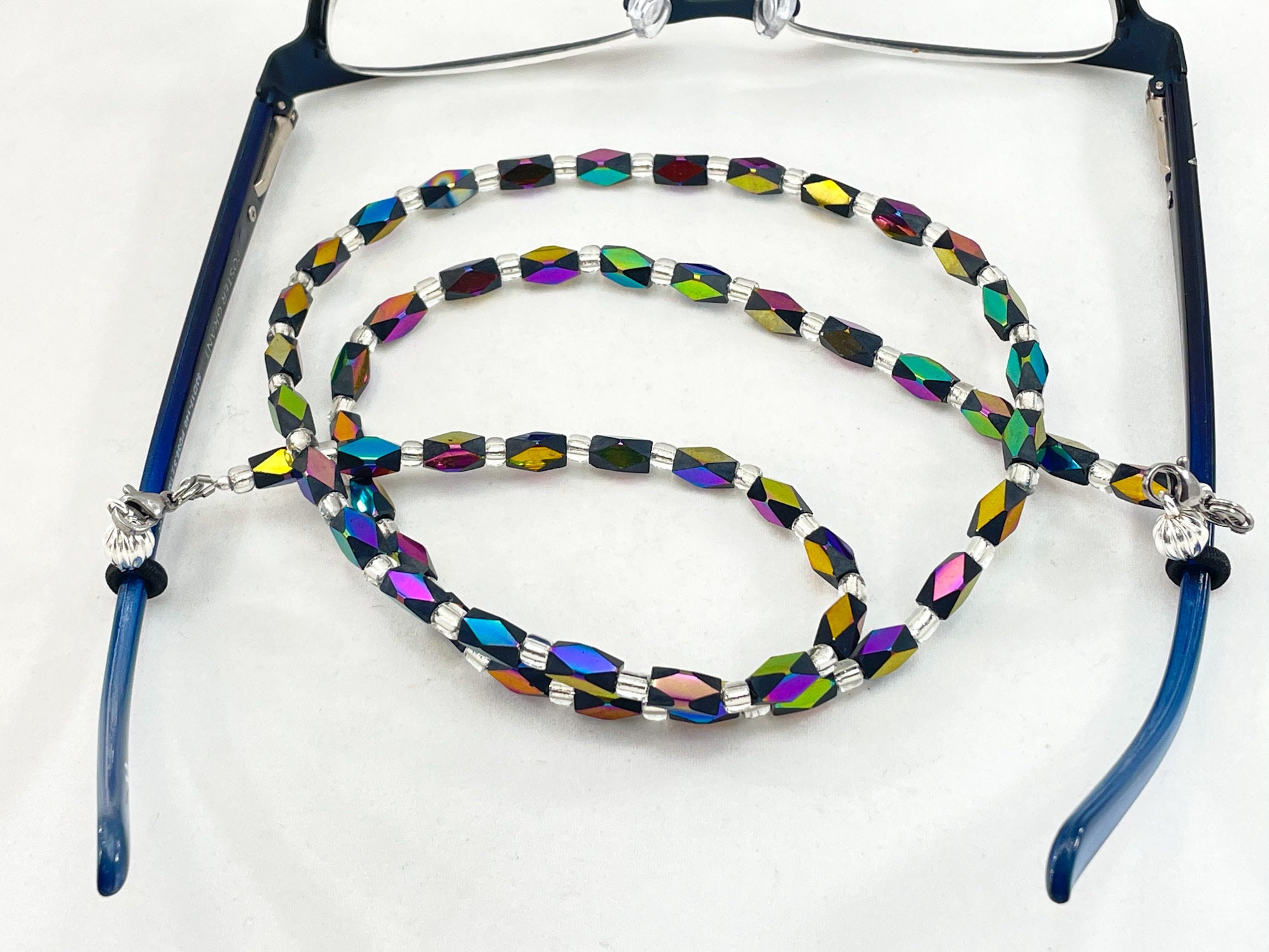 Rainbow Eyeglass Chainsunglass Chaineyeglass Holderchain Etsy