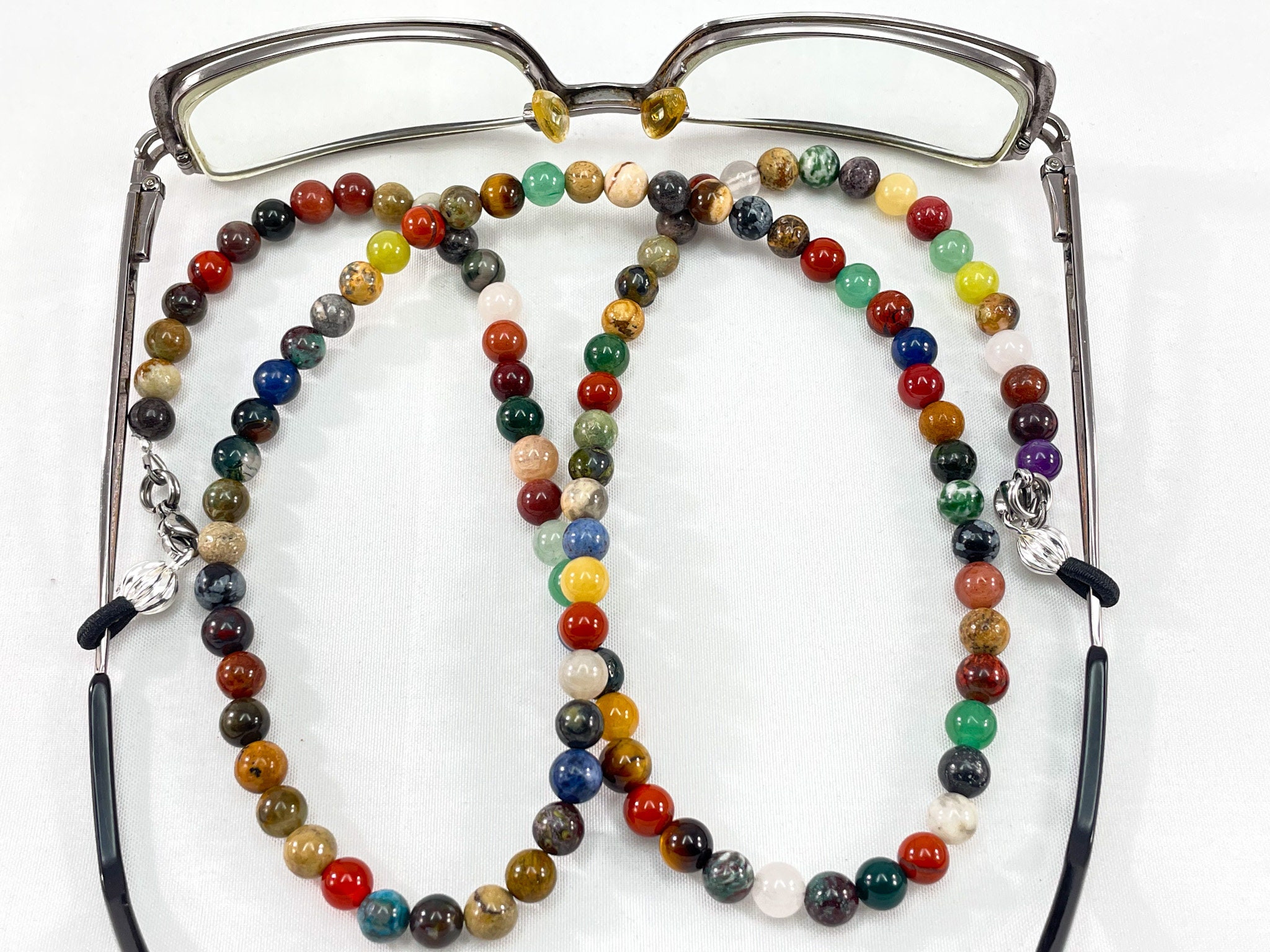 Multi Gemstone Eyeglass ChainSunglass ChainEyeglass Etsy