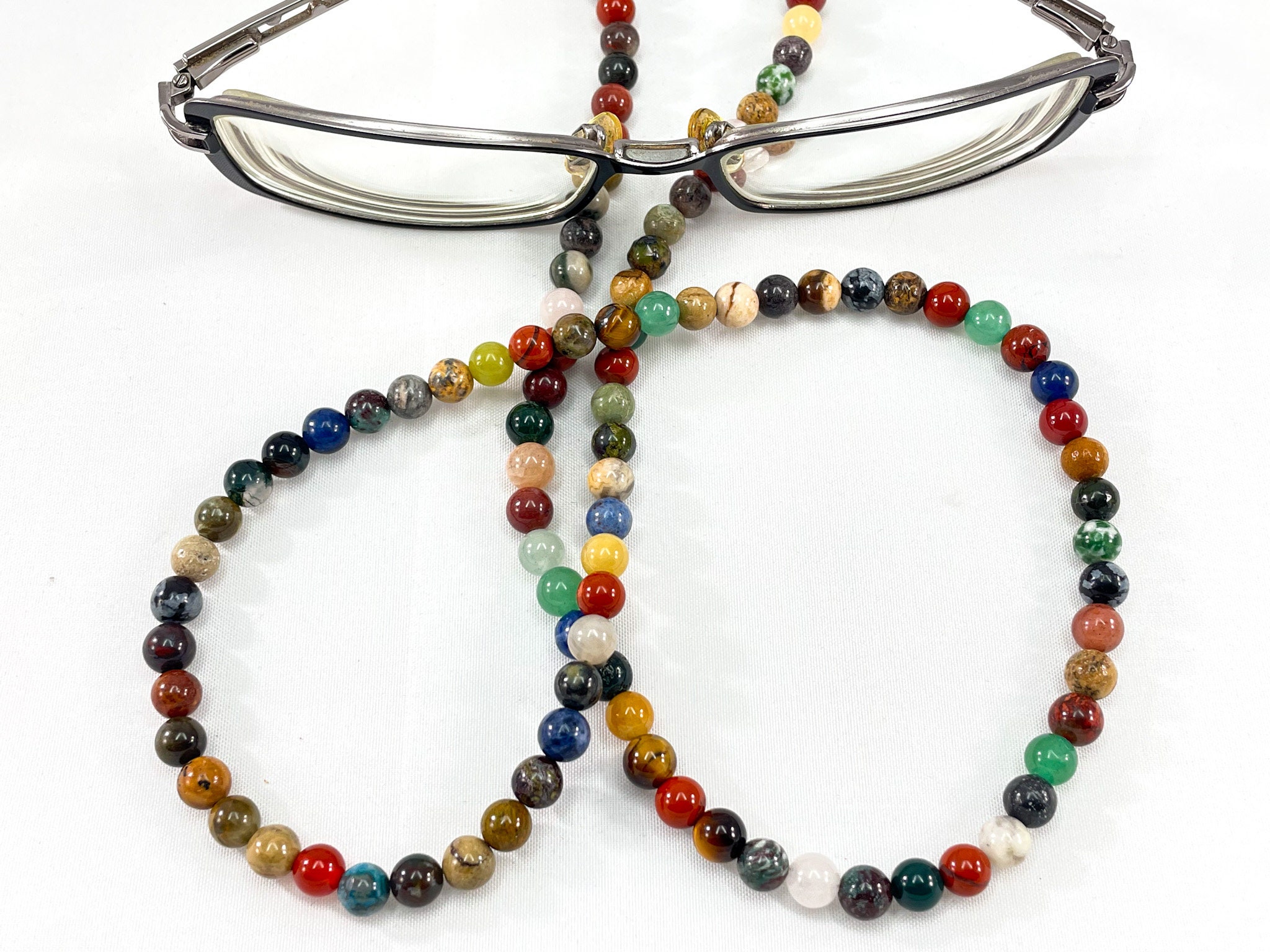 Multi Gemstone Eyeglass ChainSunglass ChainEyeglass Etsy