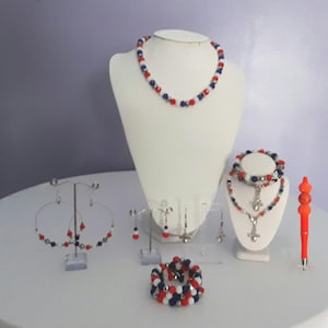 Detroit Tigers Inspired Crystal Jewelry Set