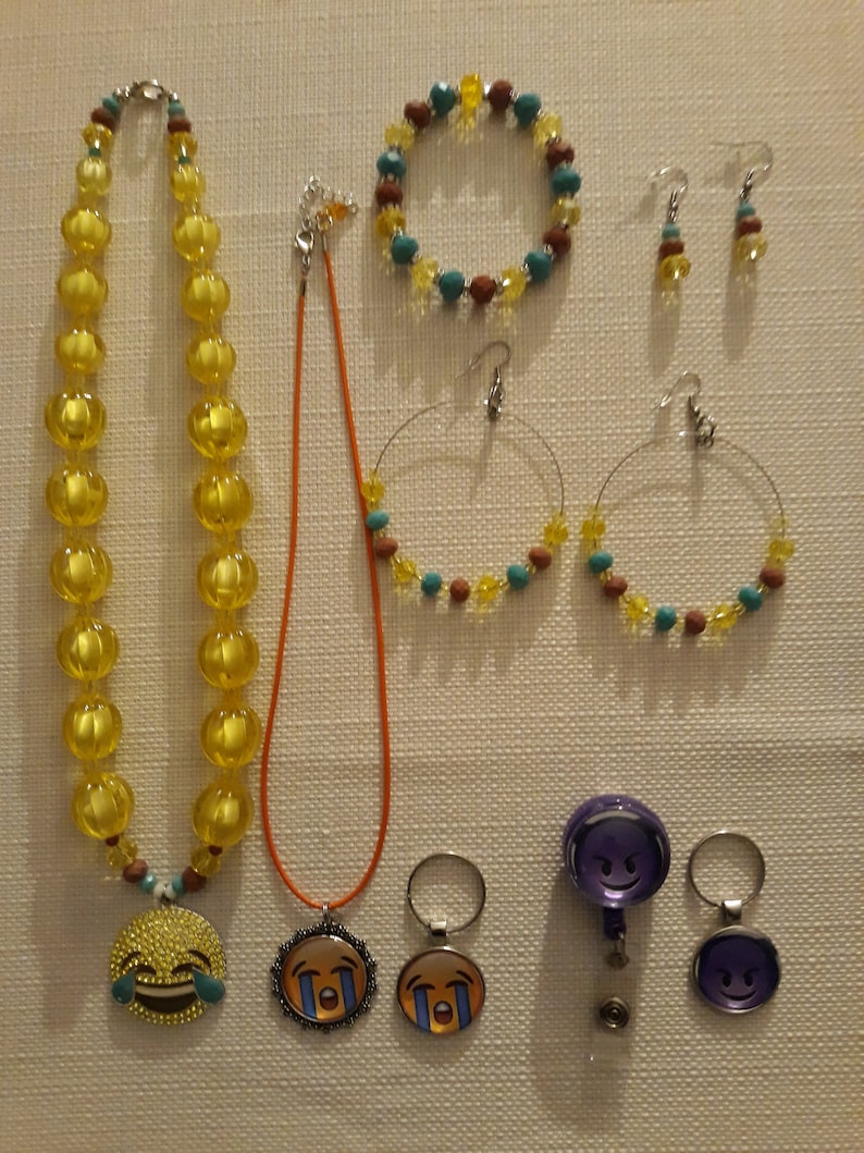 Emoji Jewelry Sets Etsy