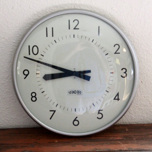 Vintage 1960's School Clock/ Standard Trademark Co./ Used In Local School!