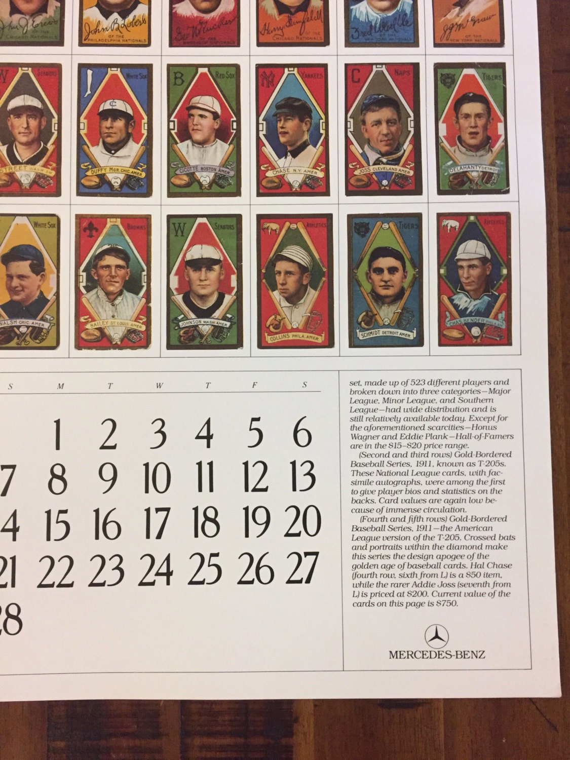 Rare Feb. 1982 Baseball Card Calendar Print Sheet by Etsy