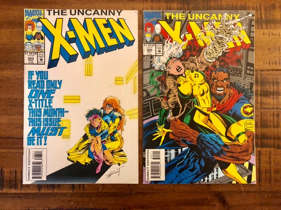 1993 Uncanny X Men 303 And 305 Comic Books Vf Vg Marvel Etsy