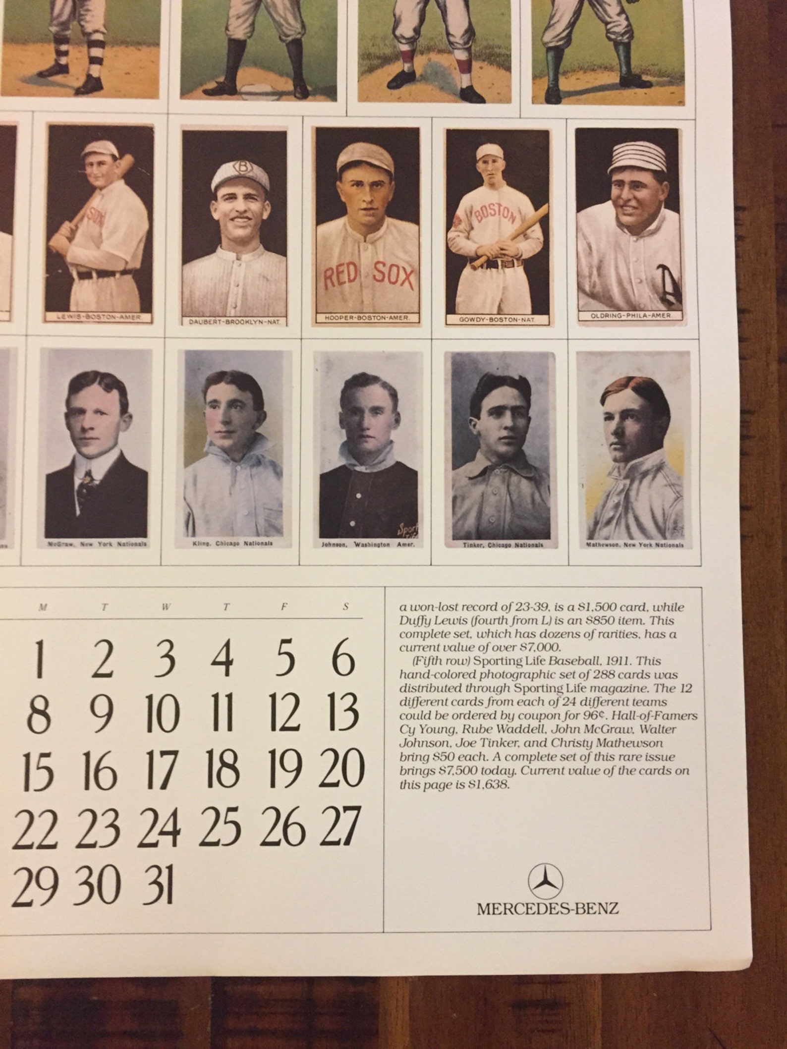 Rare Mar. 1982 Baseball Card Calendar Print Sheet by Etsy