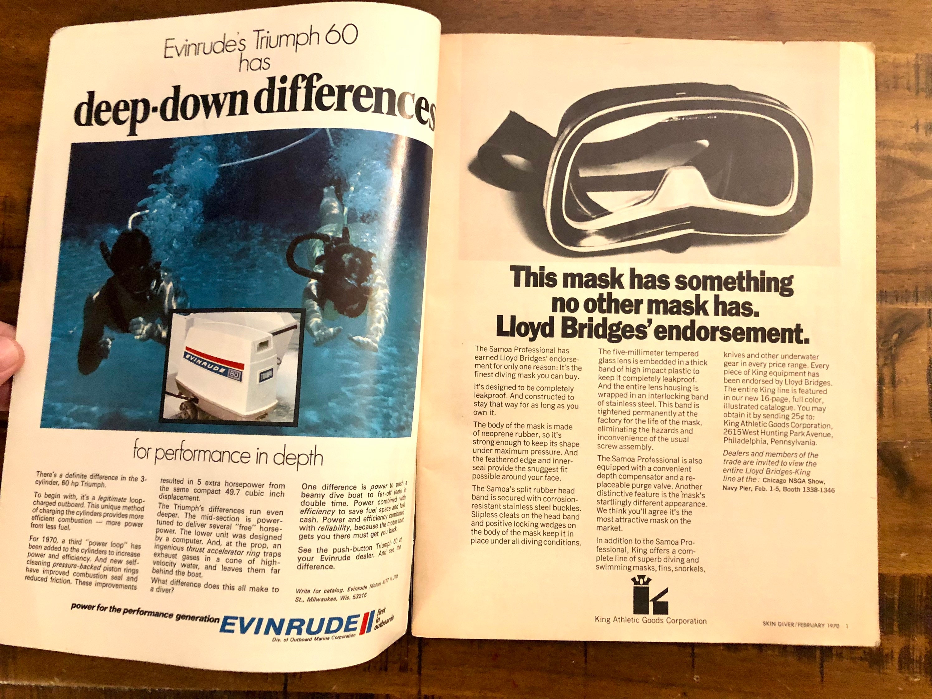 Rare 1970 Skin Diver Magazine February Vol. 19 2 / Vintage / Etsy