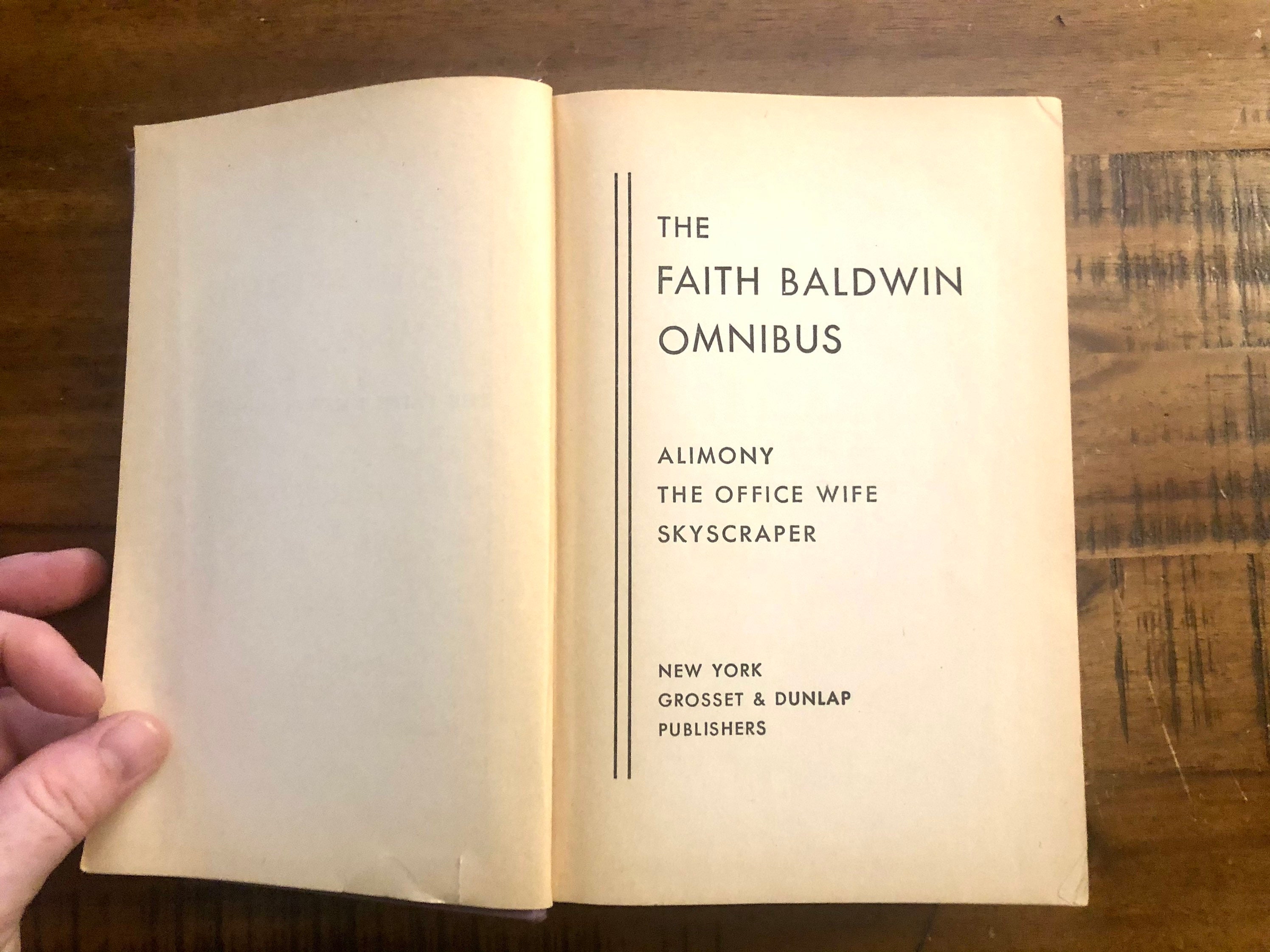 1931 The Faith Baldwin Omnibus Hardcover Book / 3 Novels / Etsy