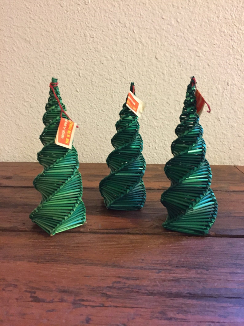Straw Christmas Tree / Holiday Decoration / Multiple Available Etsy