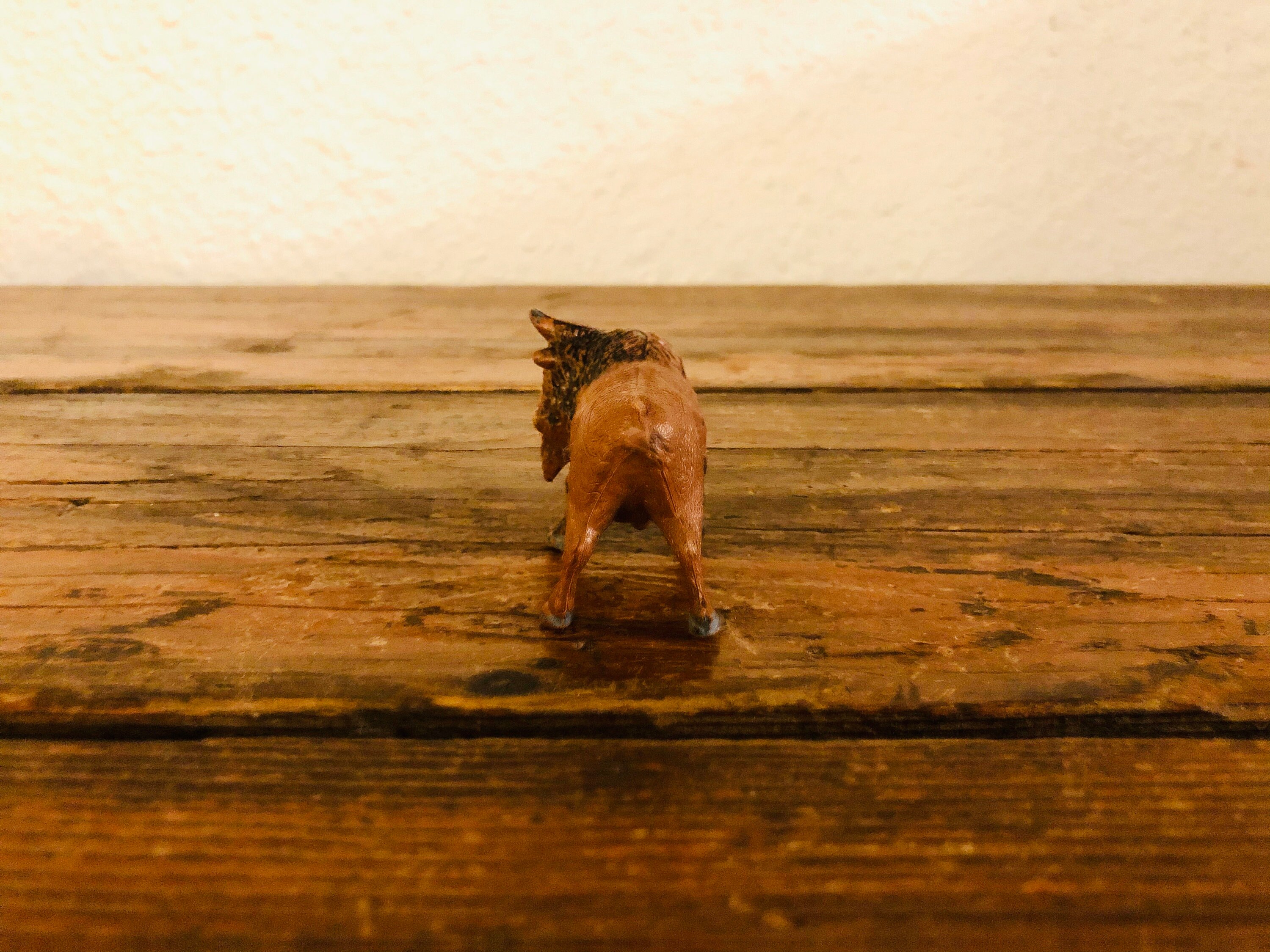 Miniature Buffalo Figure / Vintage Toy / Plastic / PVC / Made Etsy
